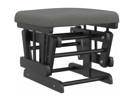 Chaise berçante avec repose-pied Gris foncé Tissu