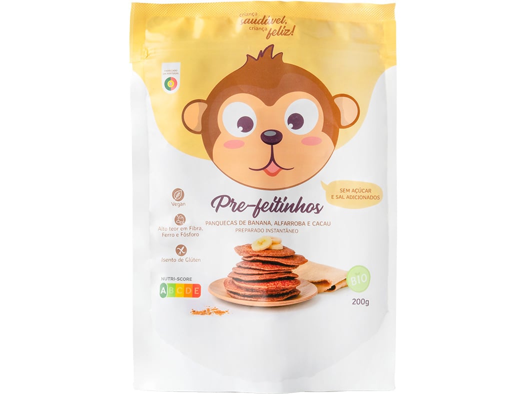 PREPARADO DE PANQUECAS PAPINHAS DA XICA BANANA ALFARROBA E CACAU 200G