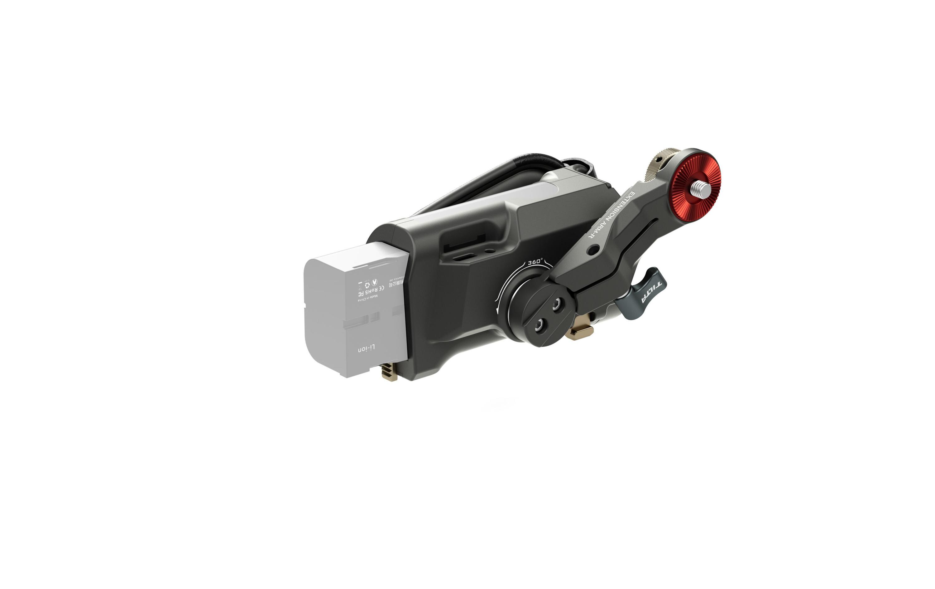 Left Side Advanced Power Handle with R/S Type V - Tilta Gray<br>Wird an der linken Seite der Tiltaing-Kamerakäfige befestigt