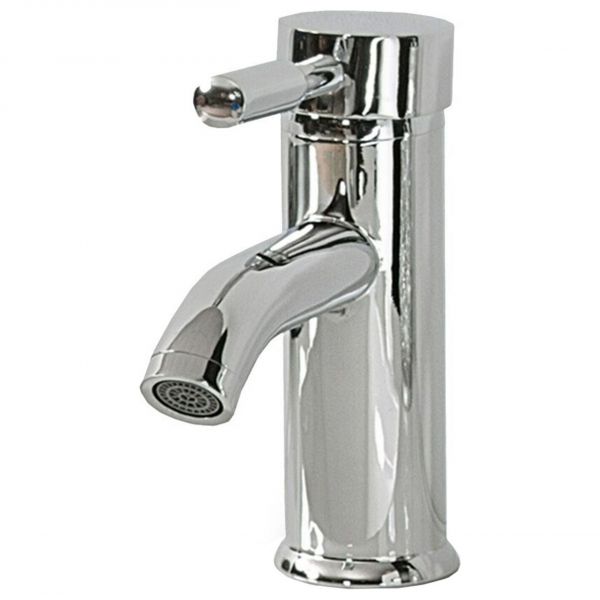 Beliani Torneira Misturadora Embutida em Metal Cromado 17 cm de Design Moderno