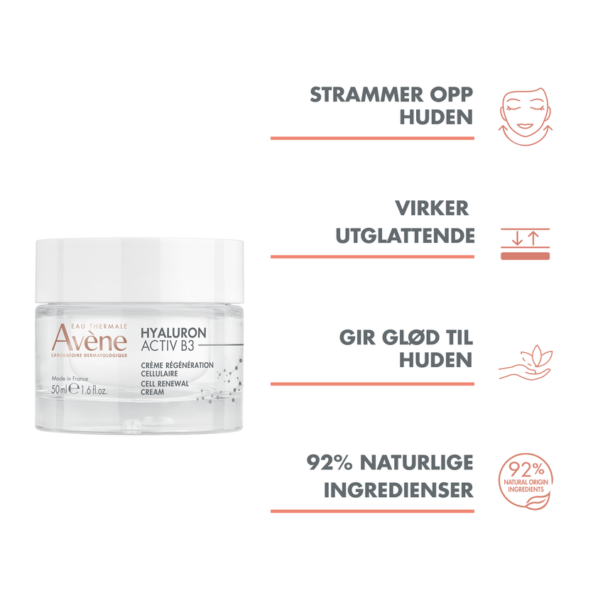 Avène Hyaluron Activ B3 oppstrammende anti-age dagkrem 50 ml