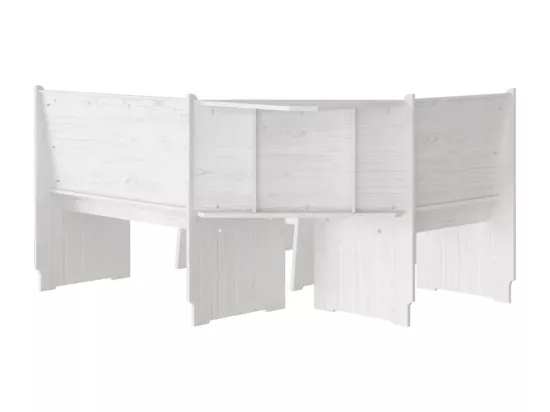 Ensemble à manger REINE 3 pcs blanc bois de pin massif