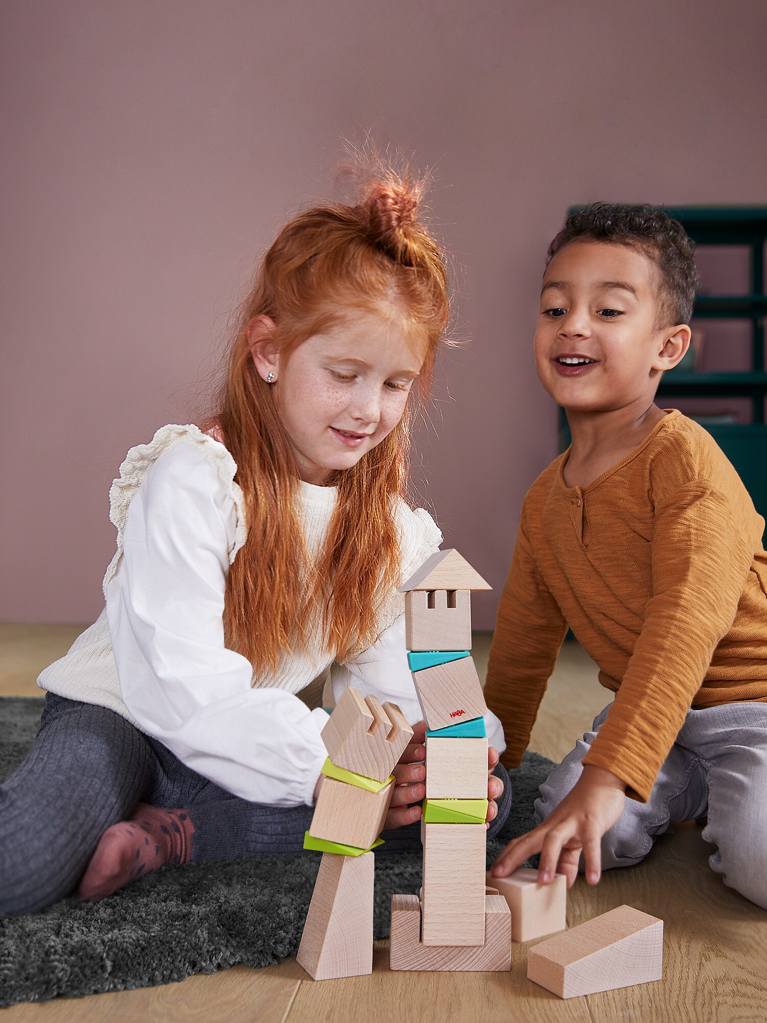 HABA Unisex Lernspielzeug 3D-Legespiel Schiefe Türme 1er Pack