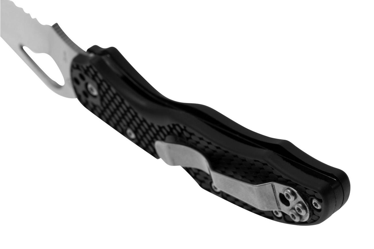 Spyderco Byrd Harrier 2 Lightweight BY01PSBK2 Black FRN, partly serrated zakmes