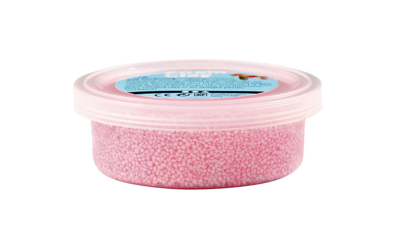 Modelliermasse Foam Clay 35 g Glitzer RosaSelbsthärtende Modelliermasse mit winzigen Styroporkügelchen