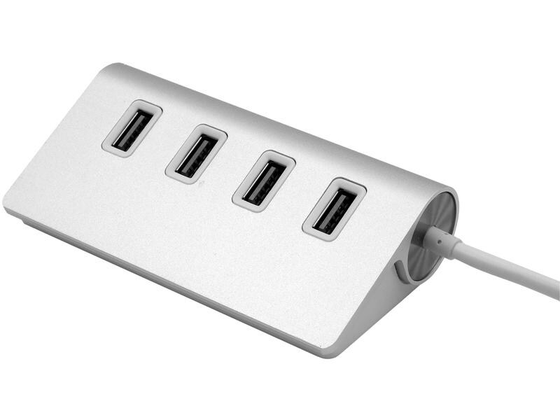 Exsys USB-Hub EX-1134-2 4-Port USB 3.0 HUB in einem elegantem Metall-Gehäuse