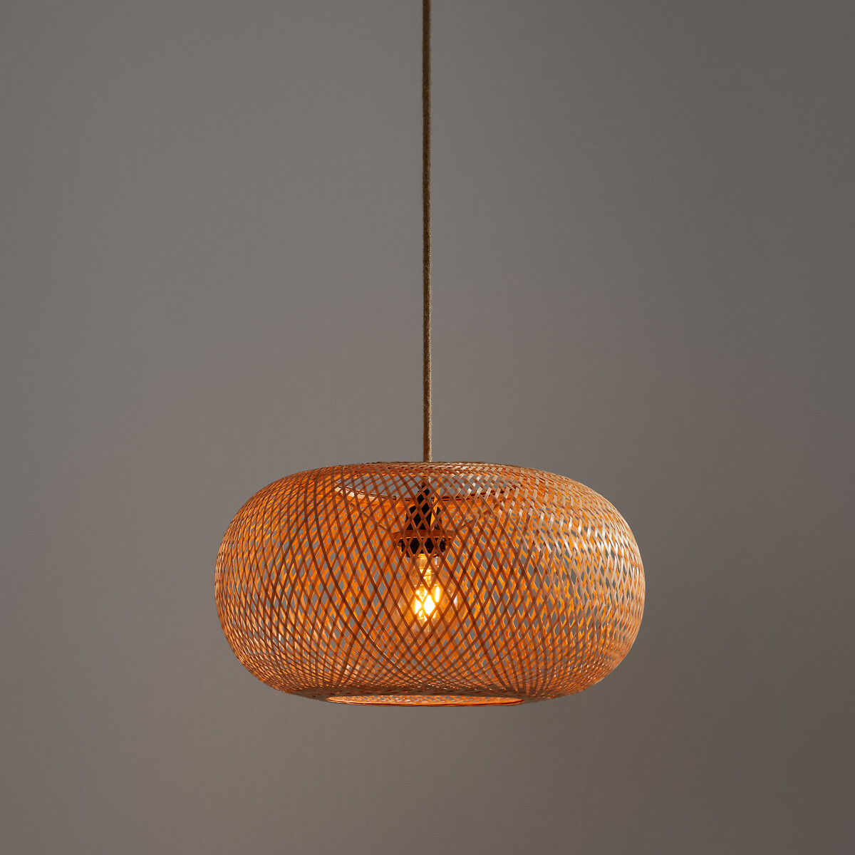 LA REDOUTE INTERIORS<br>Luminária pendente em bambu Ø45 cm, Ezia