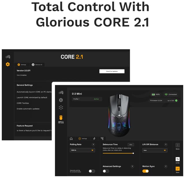Glorious Model O 2 mini trådløs gaming mus (black)