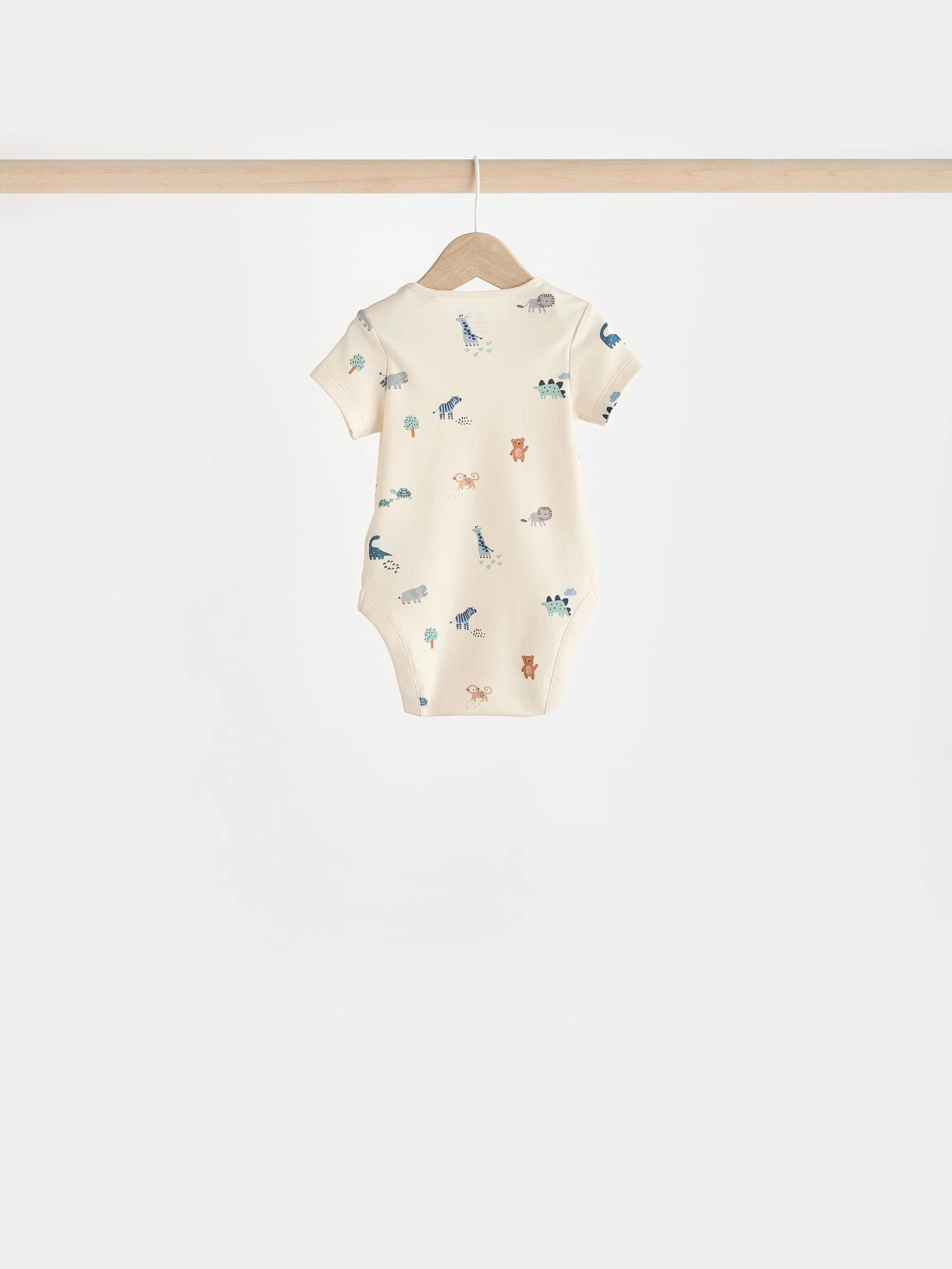 Blauwgroen - Baby 100% katoenen bodysuits verpakking van 7