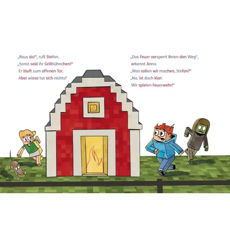 Carlsen Verlag Minecraft Silben-Geschichten: Fackeln – bis die Scheune brennt!