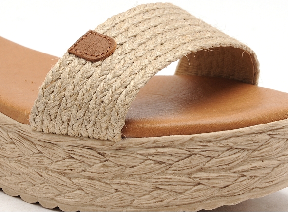 Eva frutos nu pieds plats femme 752 beige