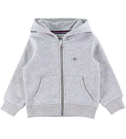 GANT Kapuzenpullover - Shield PLZ - Light Grey Melange