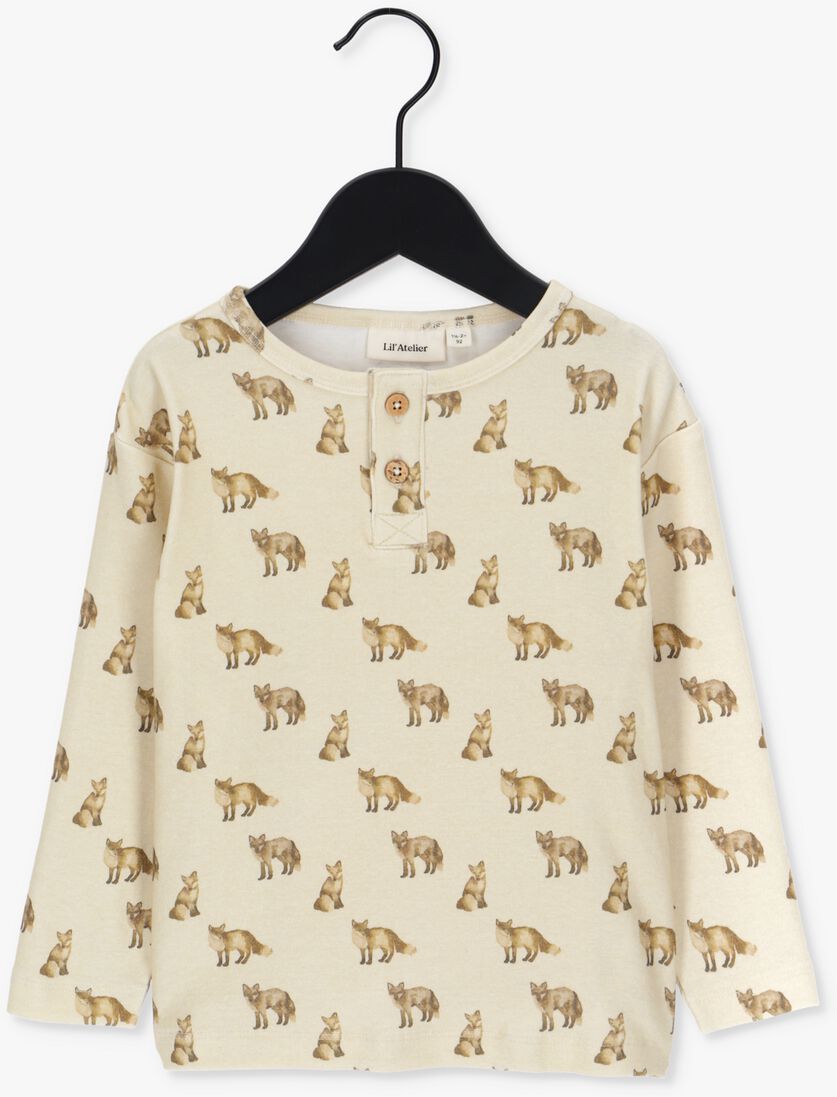 LIL\\' ATELIER beige lil' atelier sweater nmmgeo ls loose top wi