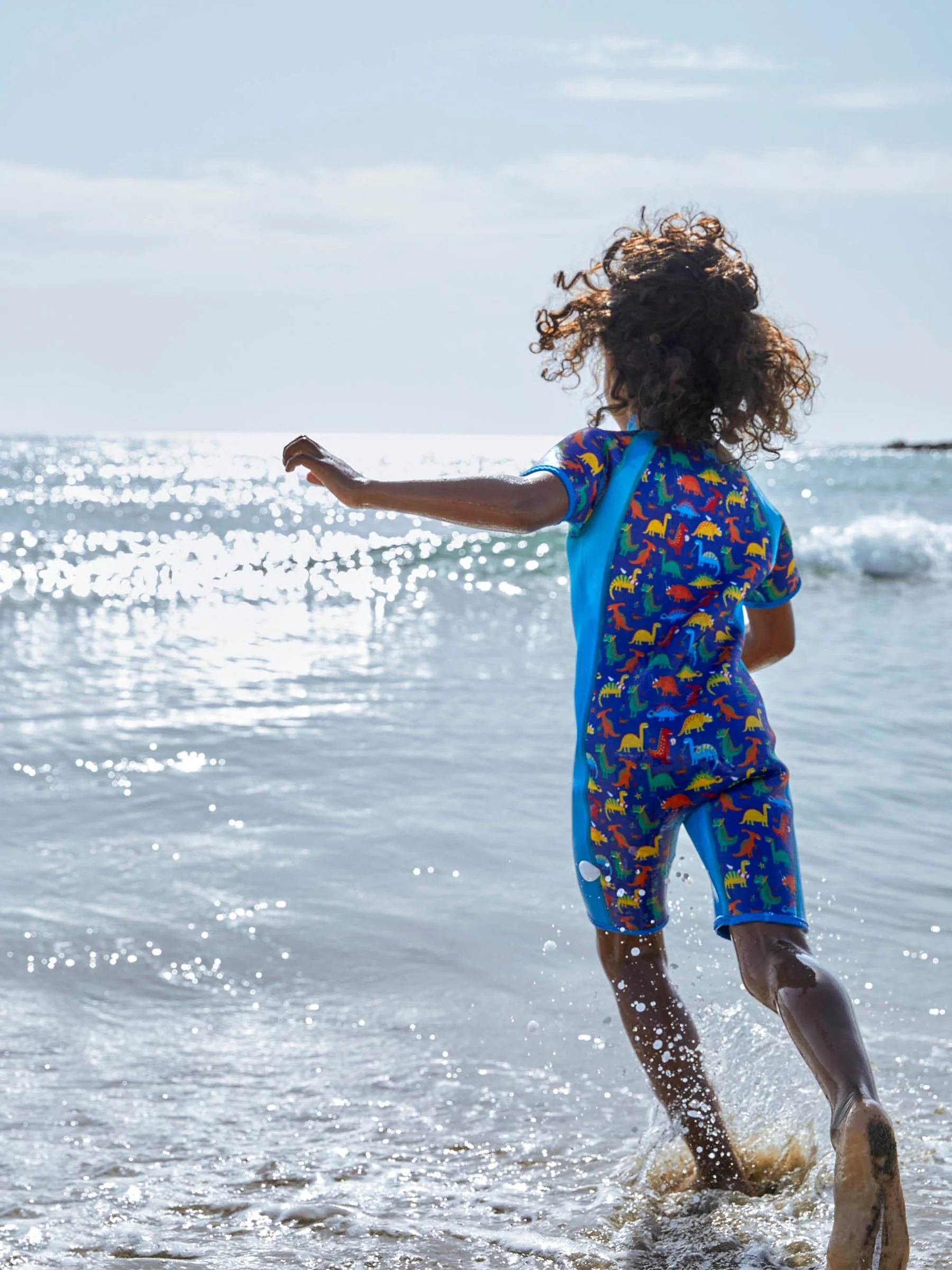 Blauw - JoJo Maman Bébé bedrukte junior wetsuit