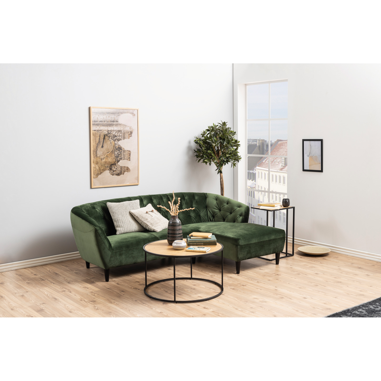 Salontisch Wade rund Dekor Wildeiche 80 x 45 x 80 cm