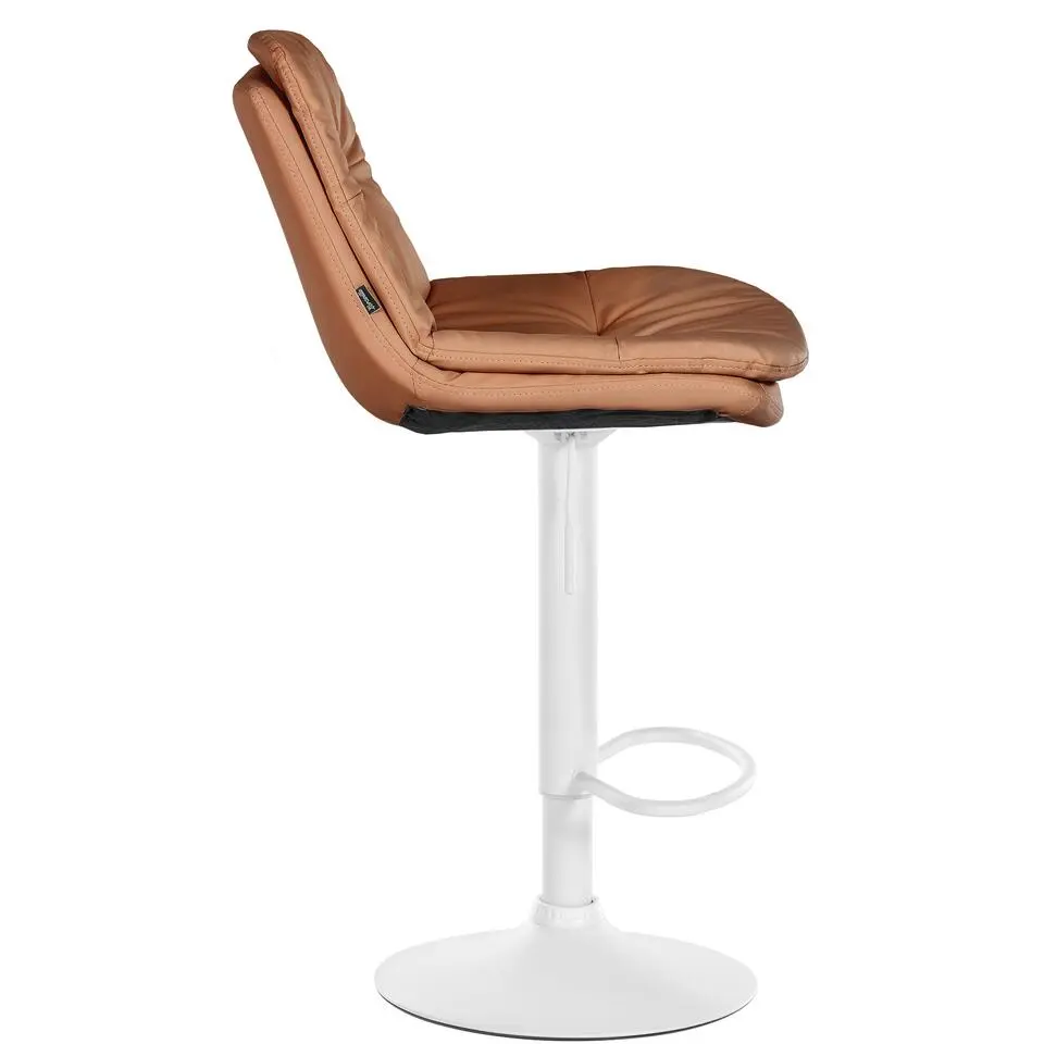 CLP Barkruk Laurel zwart Frame - Kunstleer - licht bruin