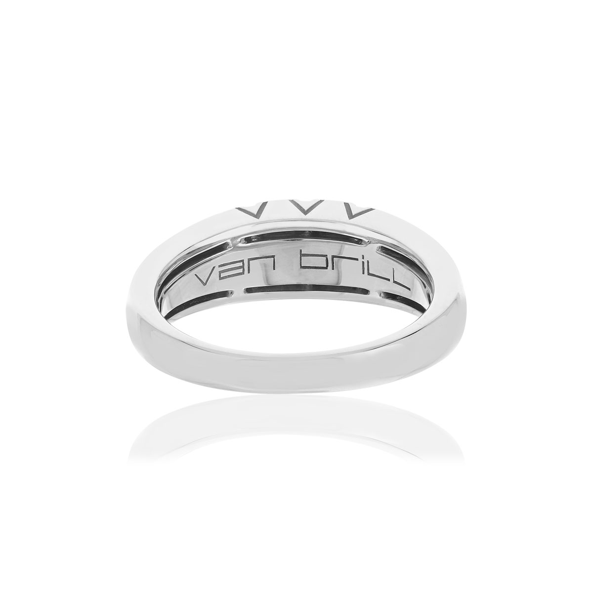 Bague VAN BRILL or blanc 750, diamants.