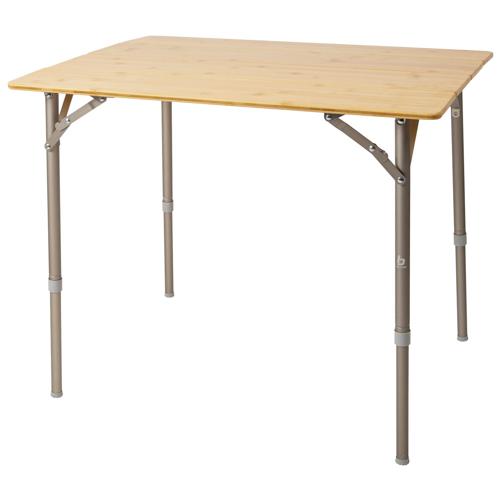 BO-CAMP Camping Gartentisch Klapptisch Falttisch Klappbar verstellbar Alu Bambus Größe: 50 x 65 cm