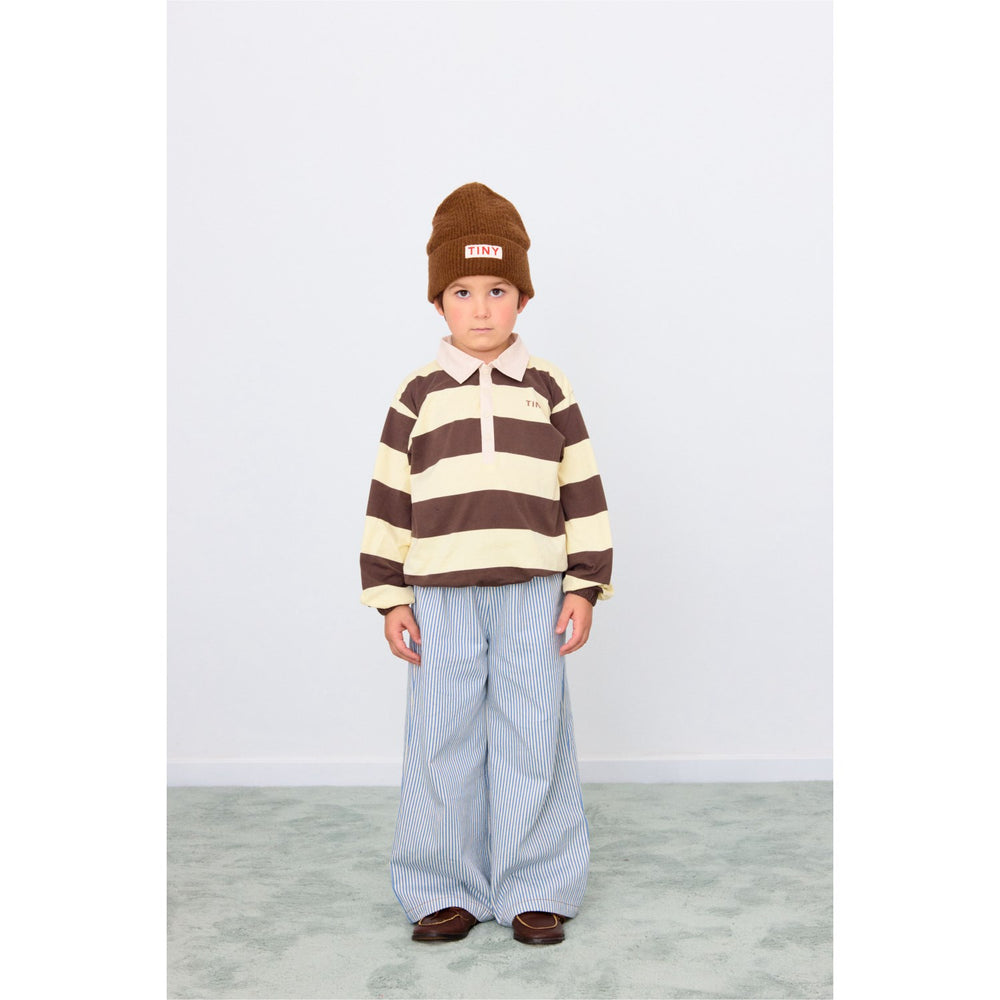 Køb TinyCottons Dusty Yellow Stripes Polo Sleeve T-Shirt