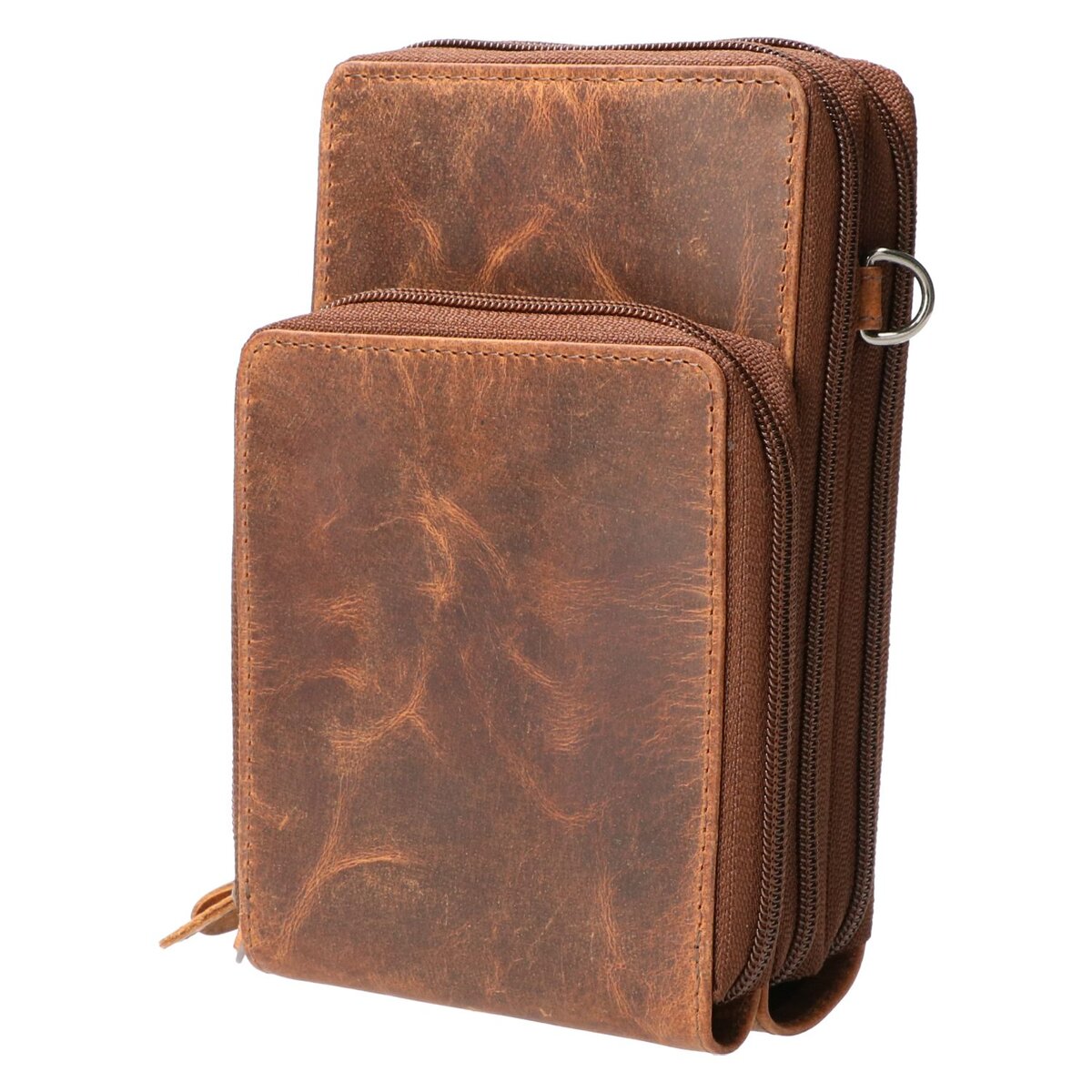 LD Lederwaren Telefoontasje Hunter Bruin