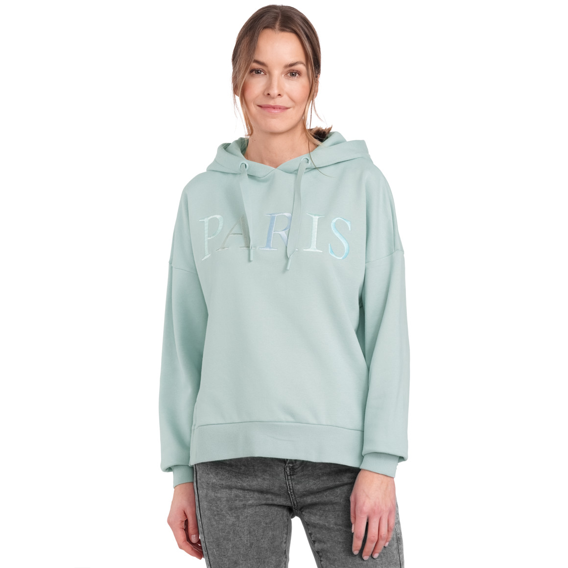 Gina Damen Hoodie in softer Qualität salbei