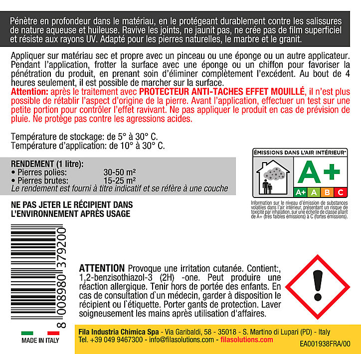 Protecteur anti-taches effet mouillé Fila 1L