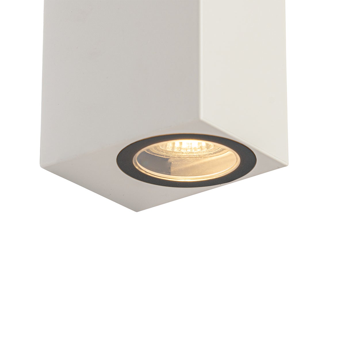 Moderne buitenwandlamp van wit kunststof, 2-lichts – Baleno
