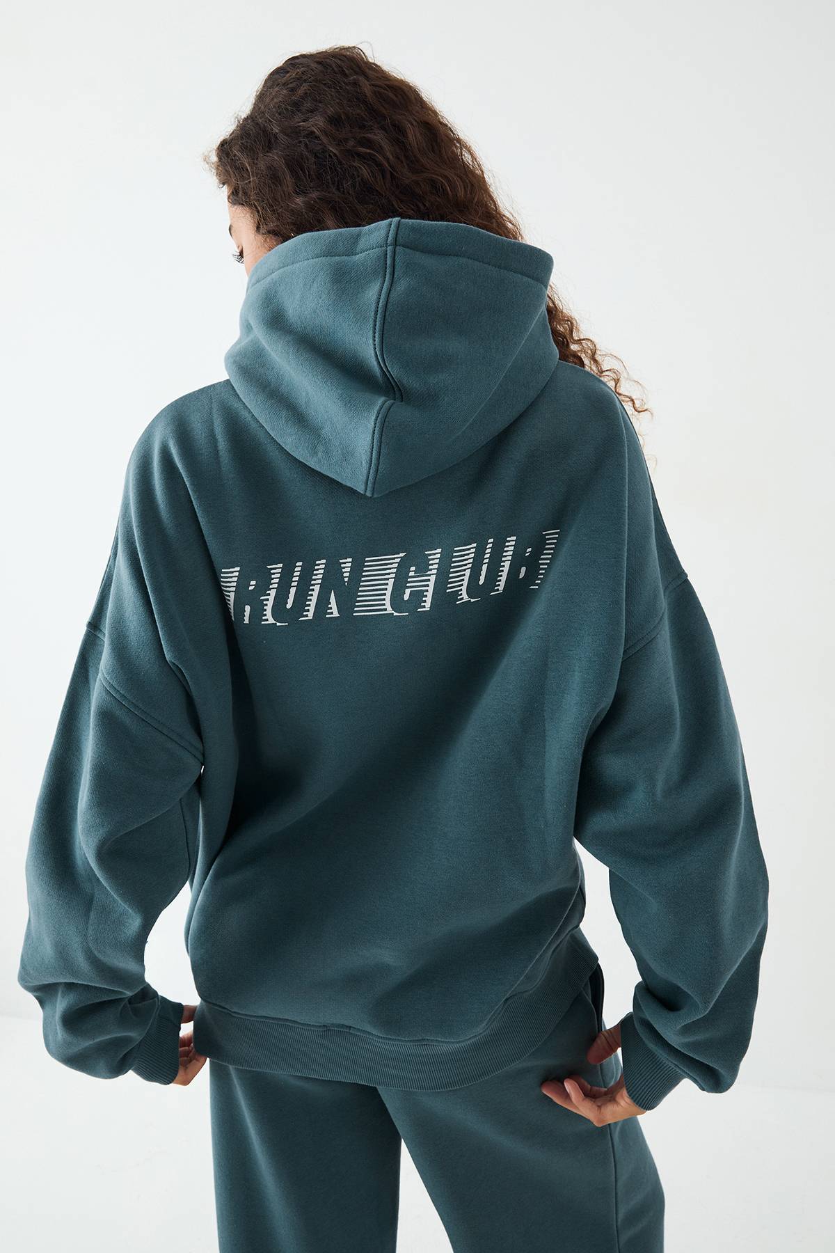 Sweat à Casynthétiqueche Imprimé Oversize DSGN Studio Run Club