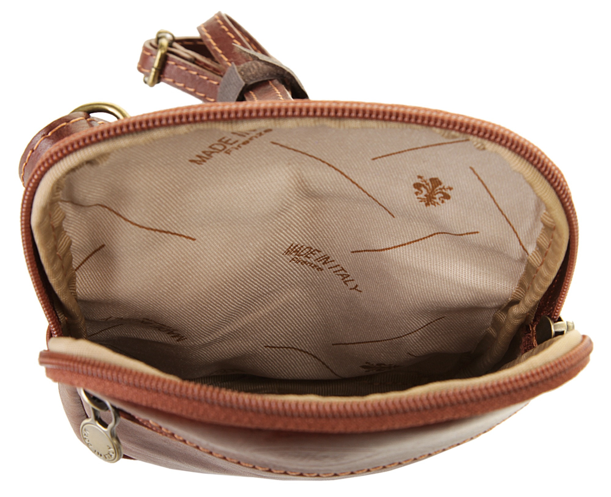 Piké Umhängetasche echt Leder, Made in Italy