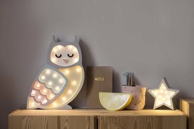 Little Lights Lampe Ugle, Multi