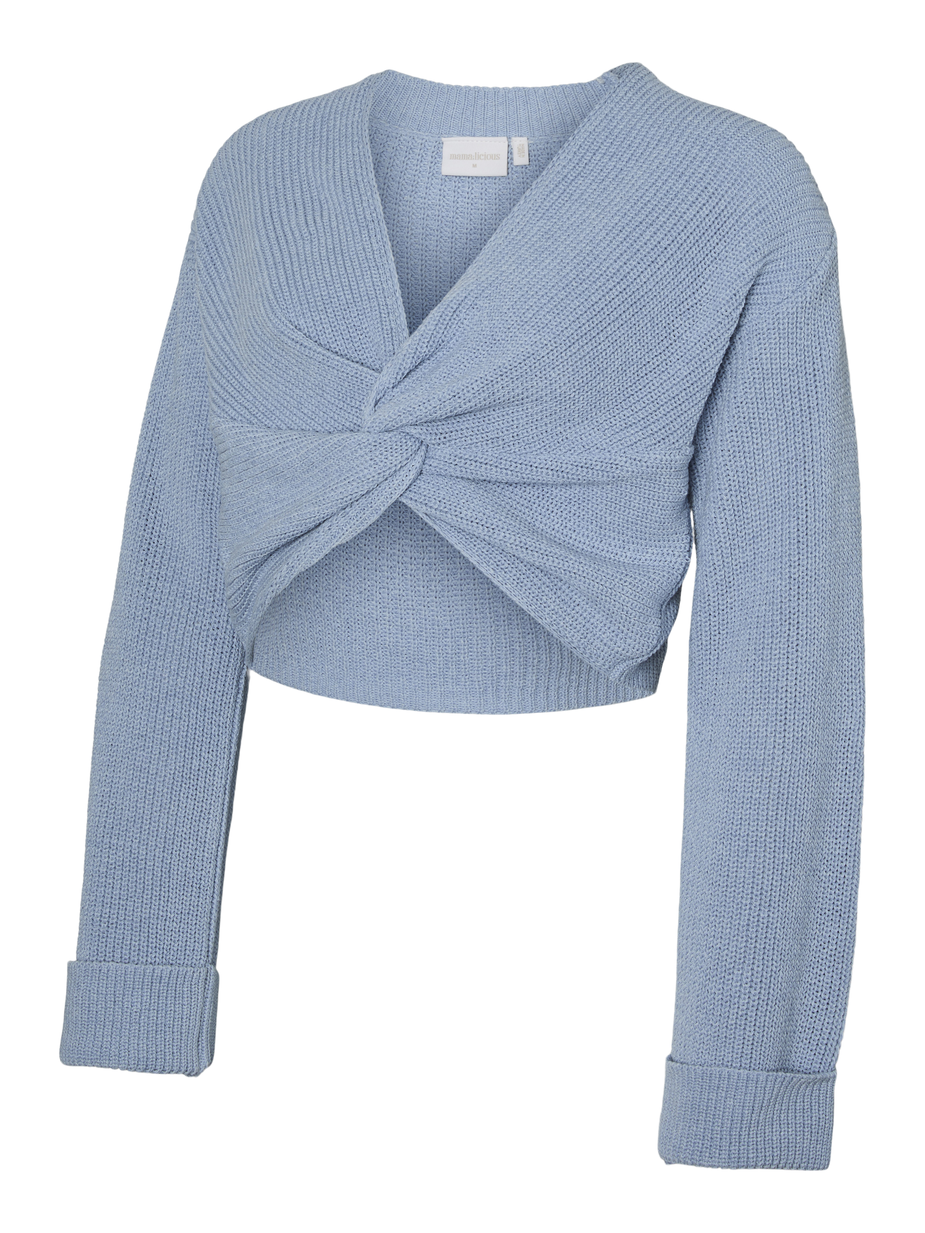 Regular fit V-Hals Mouwuiteinden met omslag Verlaagde schoudernaden Pullover
