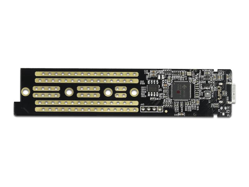 Delock Externes Gehäuse USB3.1 Typ-C – NVME SSD M.2, Transp Delock Externes Gehäuse für M.2 NVMe PCIe SSD mit USB Type-C Buchse transparent