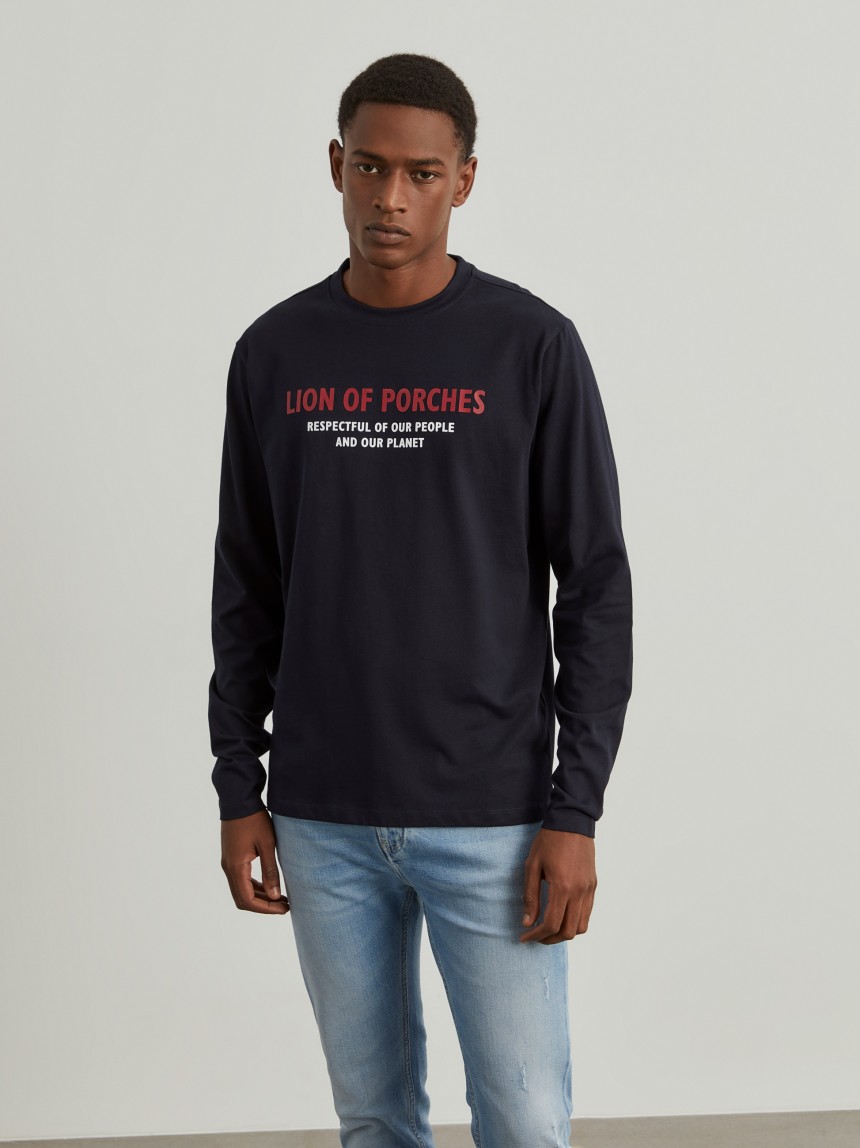 Sweater de algodão com estampado