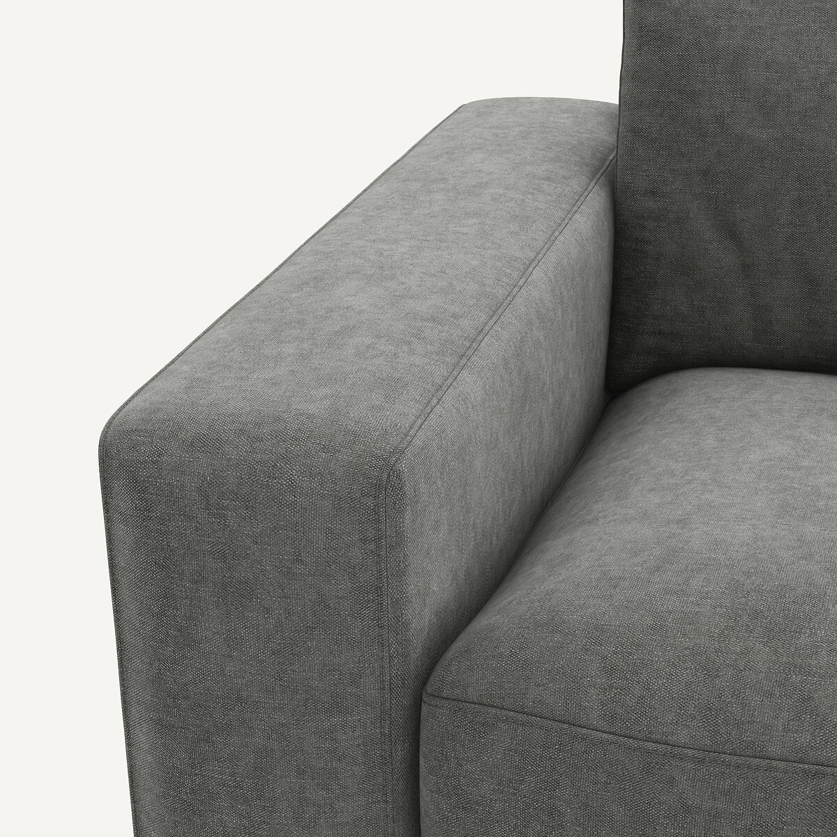 AM.PM<br>Sofá compacto de 3 lugares em viscose-poliéster, Skander
