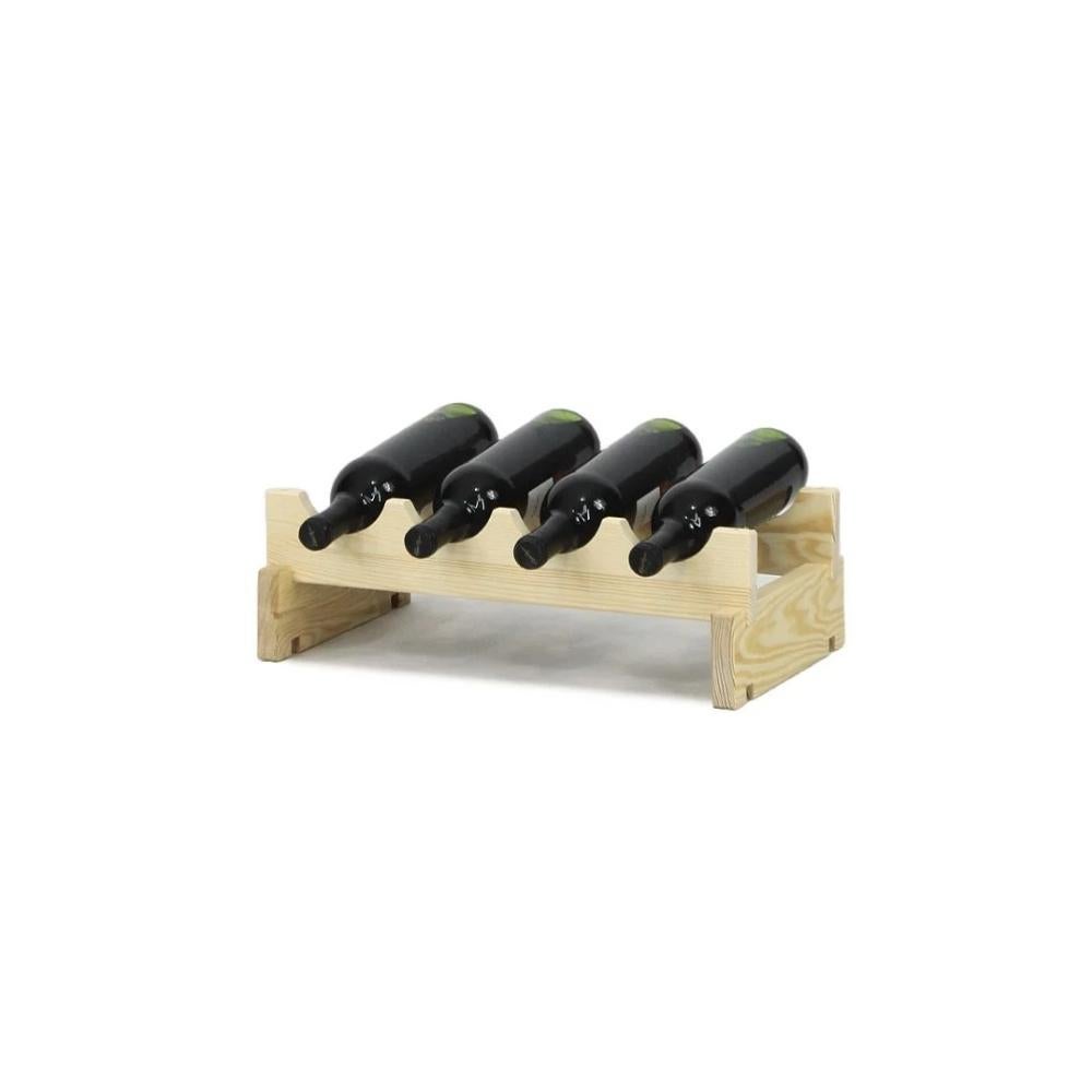 PROREGAL Wijnrek Vinoteca Flex HxBxD 13 x 47 x 29 cm 4 Flessen Massief grenenhout Bruin Geolied