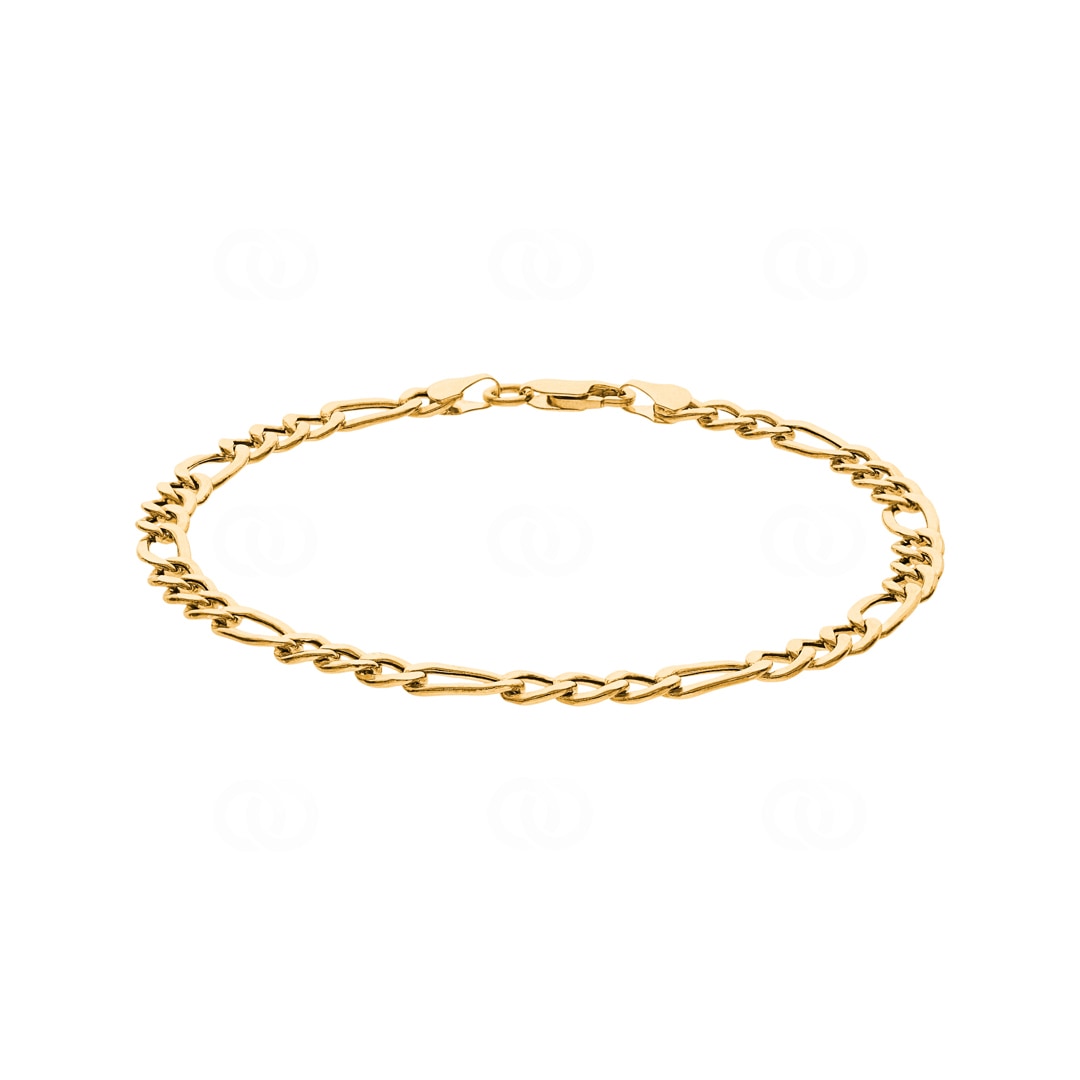 5.2mm Figaroarmband 750/18 K Gelbgold halbmassiv