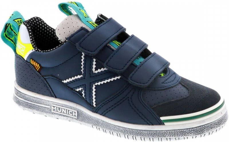 Munich G3 Velcro Lage sneakers Jongens Blauw