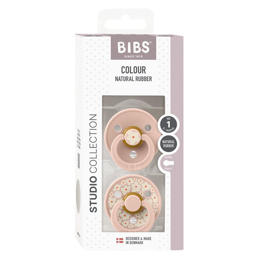 BIBS Pacifier Colour Latex Studio Collection Jasmine Blush Mix Size 1