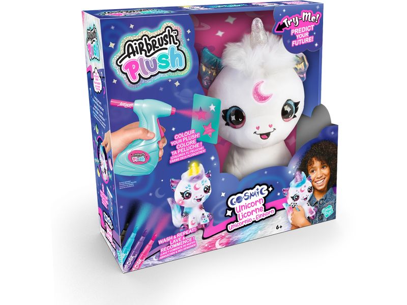 Canal Toys Plüsch Cosmic Unicorn Plüschtier mit elektrischer Airbrush-Spritzpistole