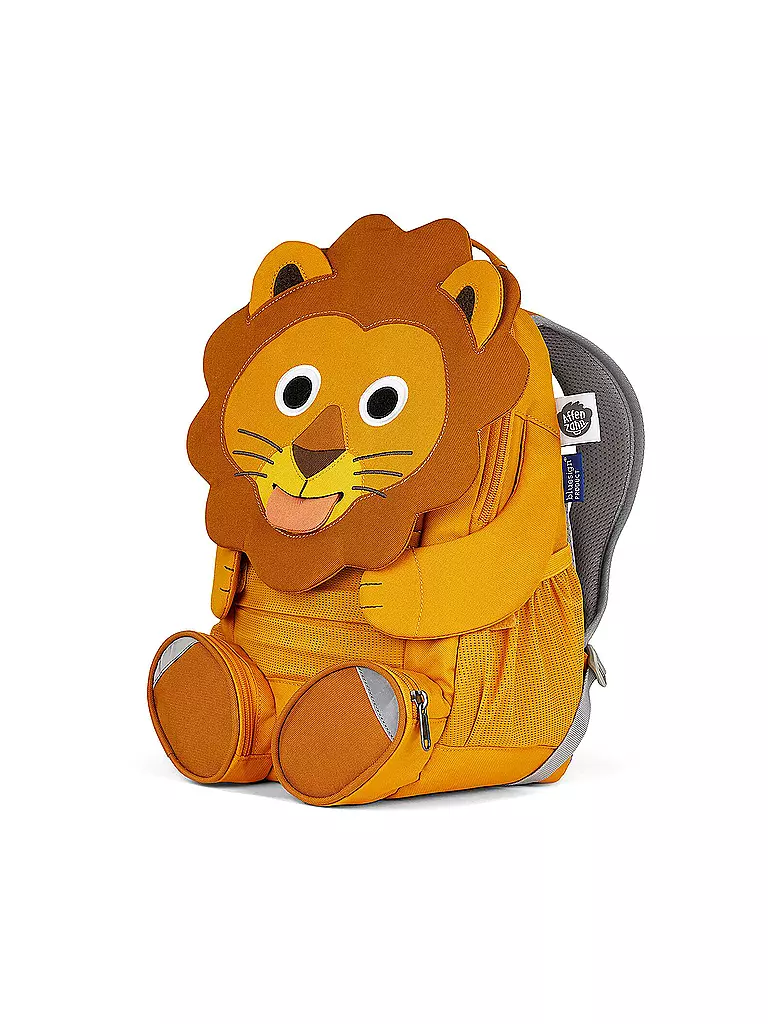 AFFENZAHN Kinder Rucksack Großer Freund - Löwe orange