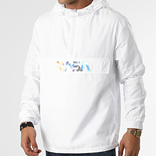 Coupe-Vent Worm Back Blanc Iridescent