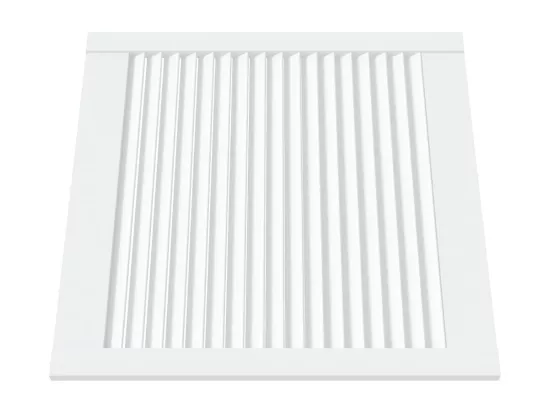 Portes d'armoire à persiennes 2pcs blanc 61,5x59,4cm pin massif