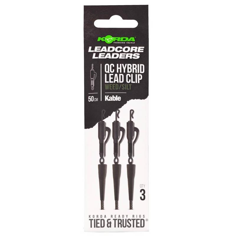 Leadcore Korda Kable Leadcore Leader Hybrid Lead Clip Qc Swivel