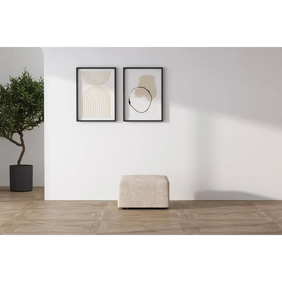 Hioshop Cubic poef beige