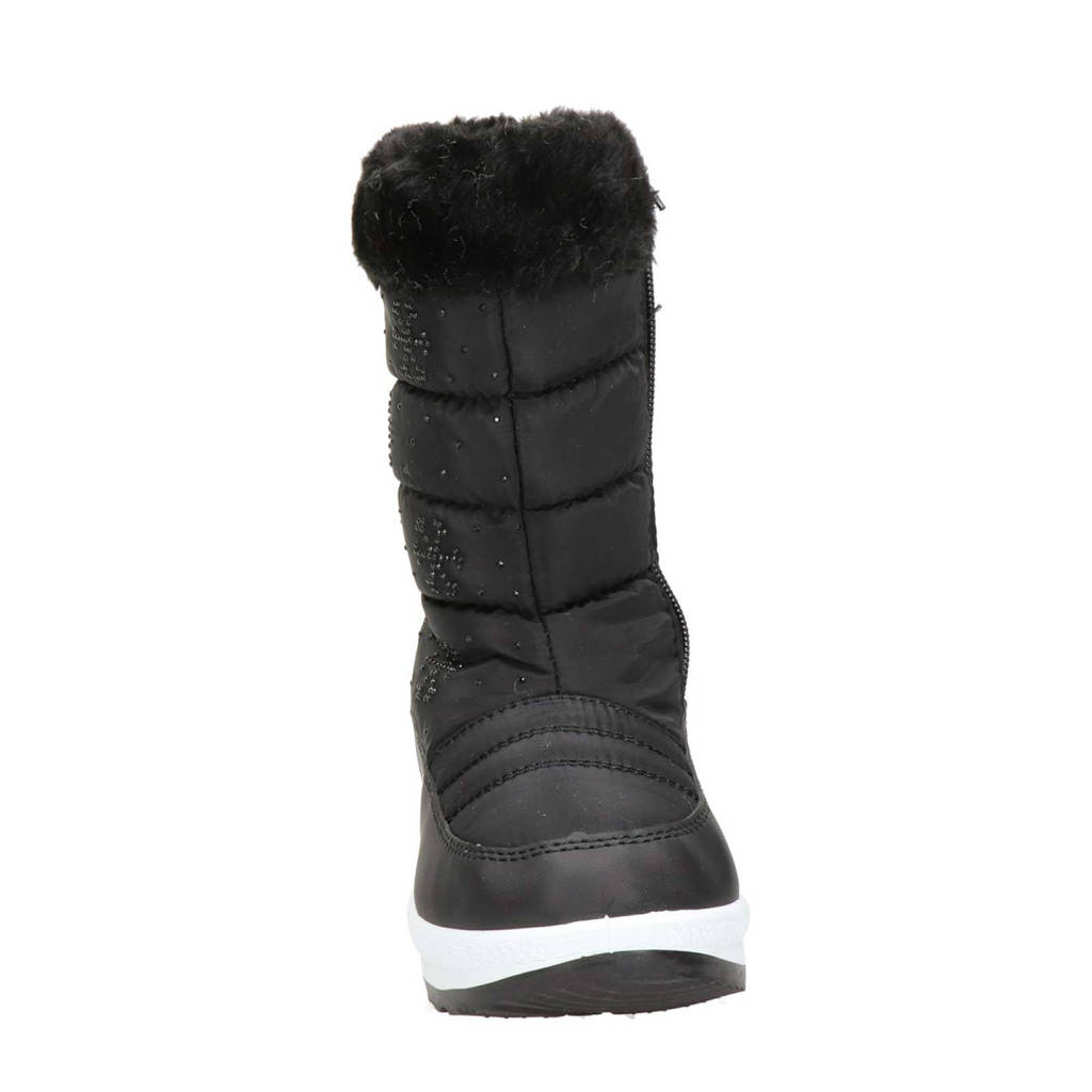 Snow Fun snowboots met strass steentjes zwart
