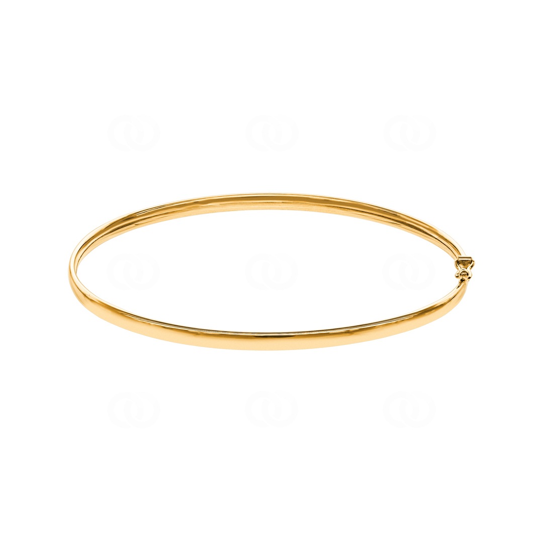 Armreif oval 750/18 K Gelbgold 3mm - 54x60mm