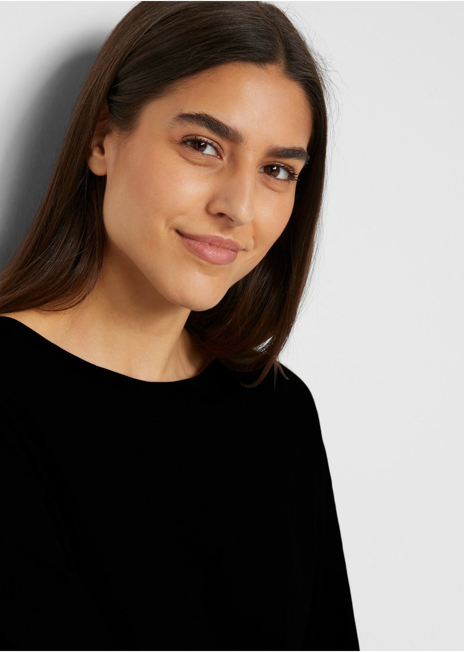 T-shirt long coton, manches longues