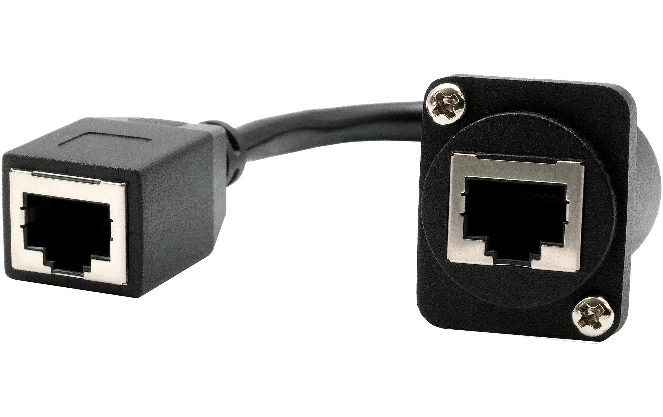 Modul D-Typ RJ45 Cat.5e Buchse zu Buchse 20 cmExsys D-Typ Modul RJ45 Cat.5e Buchse zu Buchse