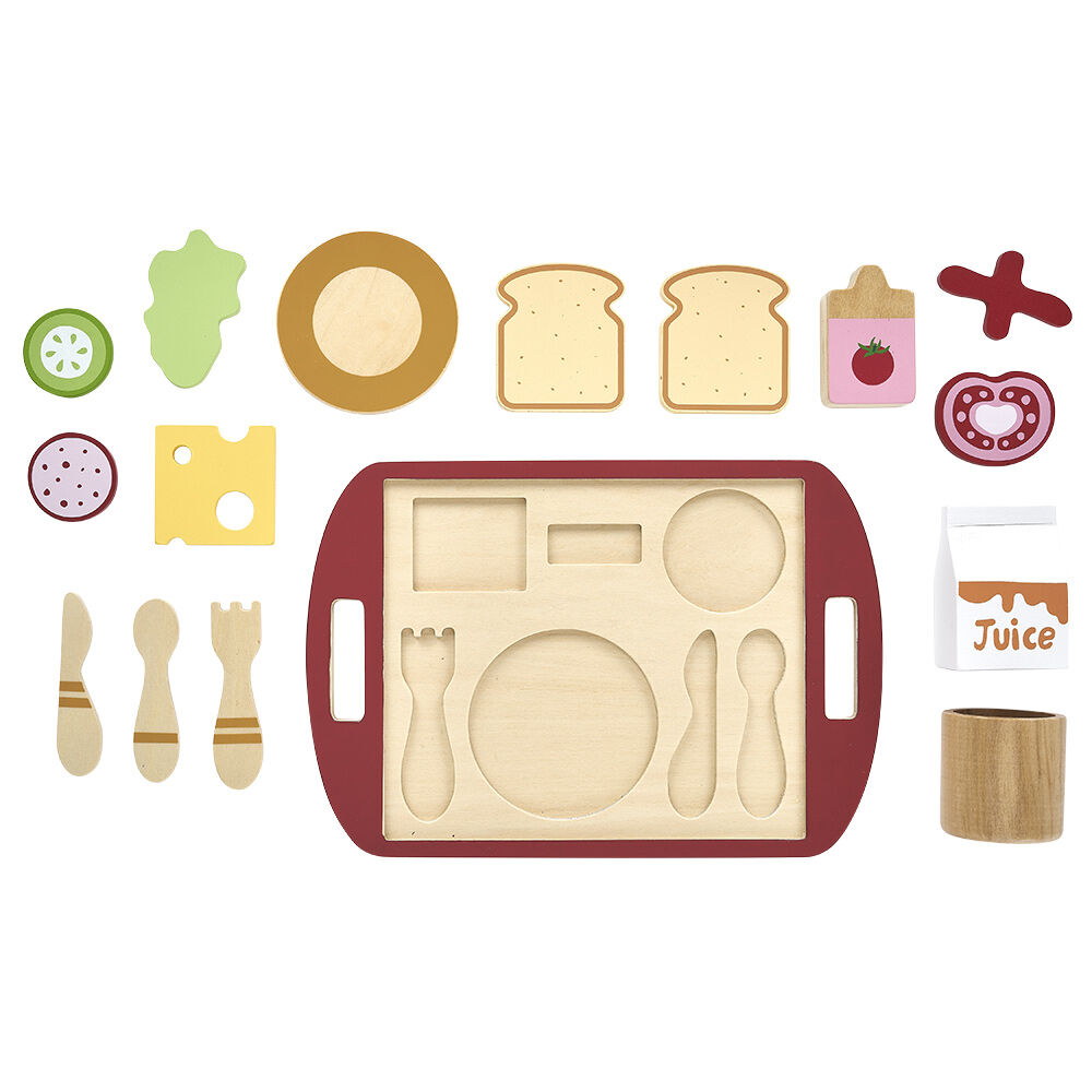 Plateau sandwich club en bois