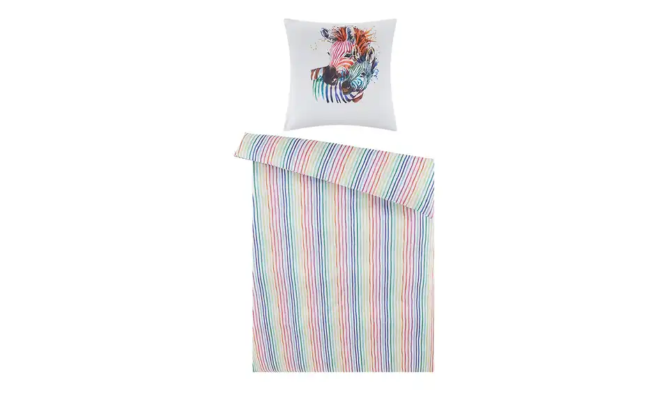 como Satin Bettwäsche Zebra
